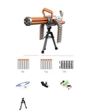 Metal Electric Belt Fed Nerf Gatling Gun