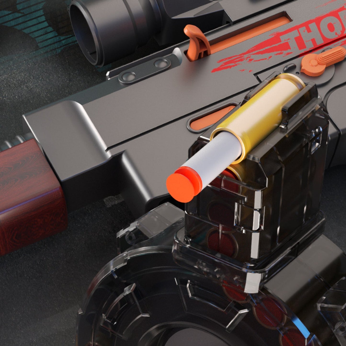 Tommy Submachine Gun Shell Ejecting Nerf SMG