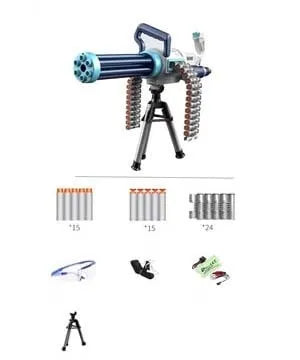Metal Electric Belt Fed Nerf Gatling Gun