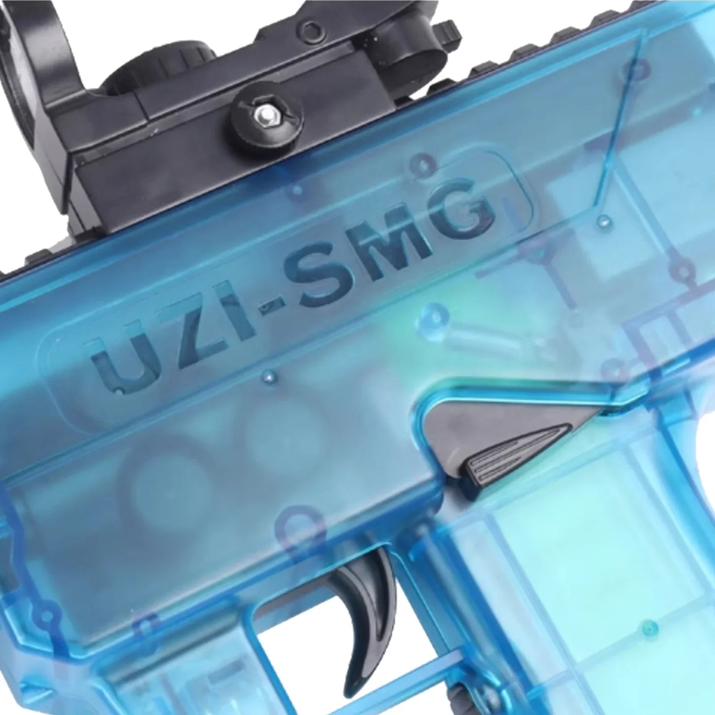 Mini Transparent UZI Gun Electric Nerf SMG