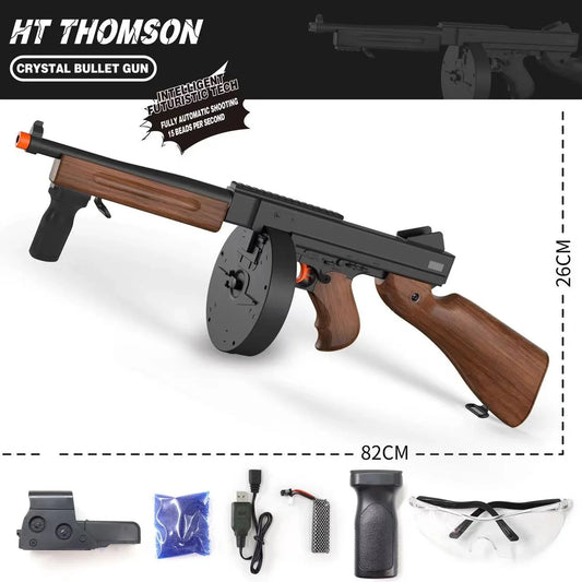 Automatic Tommy Gun SMG Gel Blaster With Drum