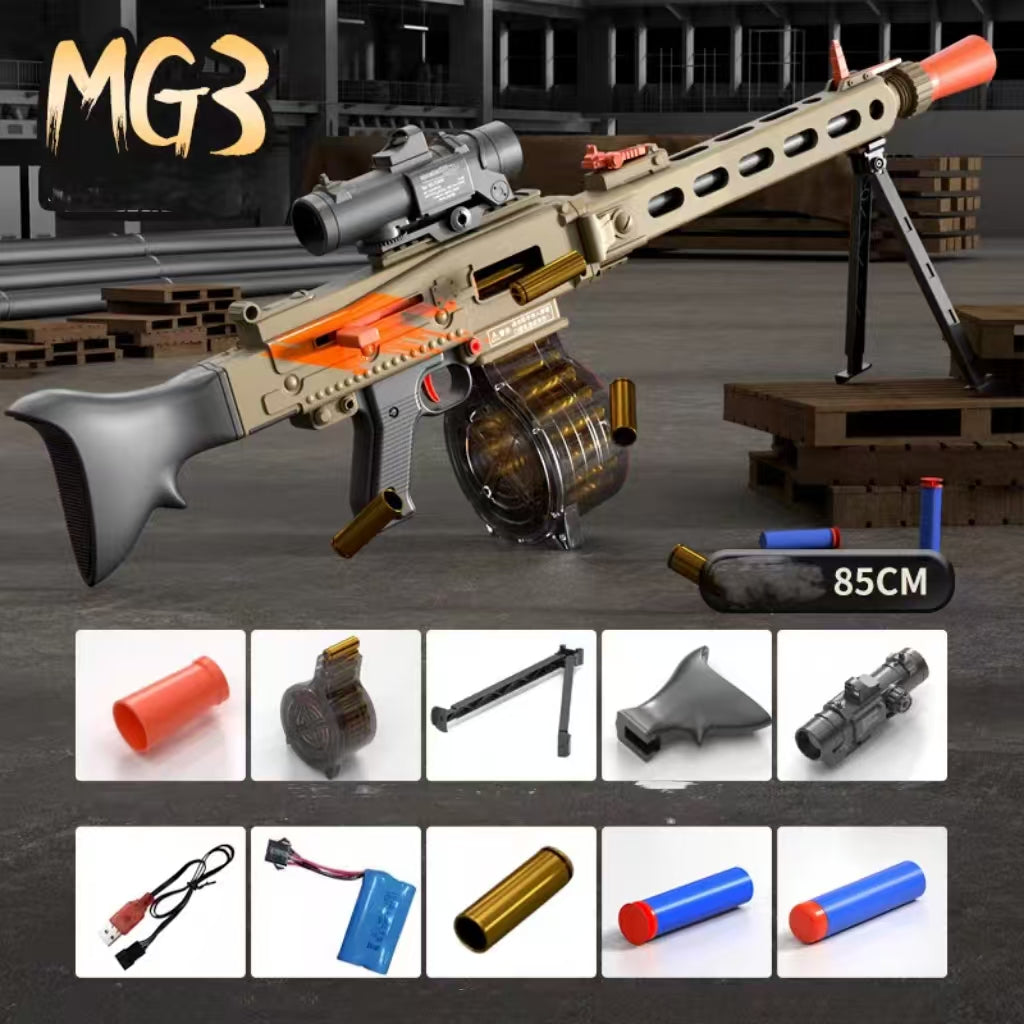 MG3 Foam Dart Blaster Nerf Machine Gun