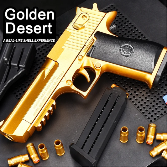Blowback Shell Ejecting Gold Nerf Desert Eagle