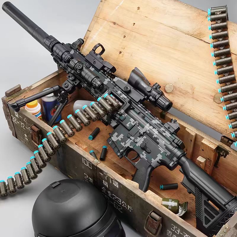 Three Firing Modes Belt Fed HK416 Nerf Machine Gun