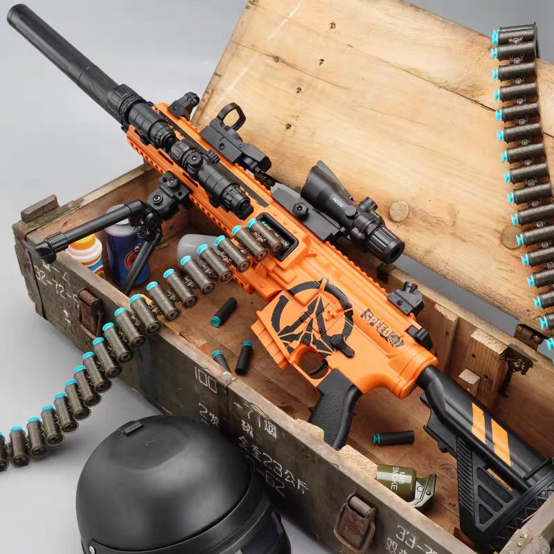 Three Firing Modes Belt Fed HK416 Nerf Machine Gun