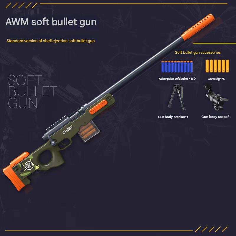 160 Darts AWM Gun Bolt Action Nerf Sniper