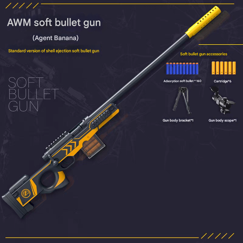160 Darts AWM Gun Bolt Action Nerf Sniper