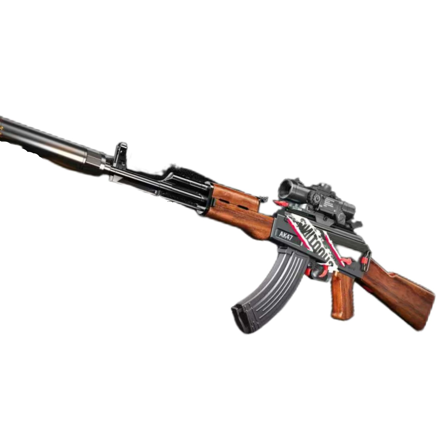Dual Mag With Tracer Silencer AK 47 Gel Blaster
