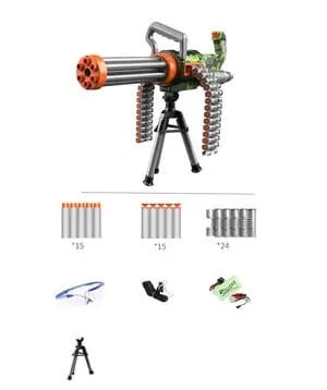Metal Electric Belt Fed Nerf Gatling Gun