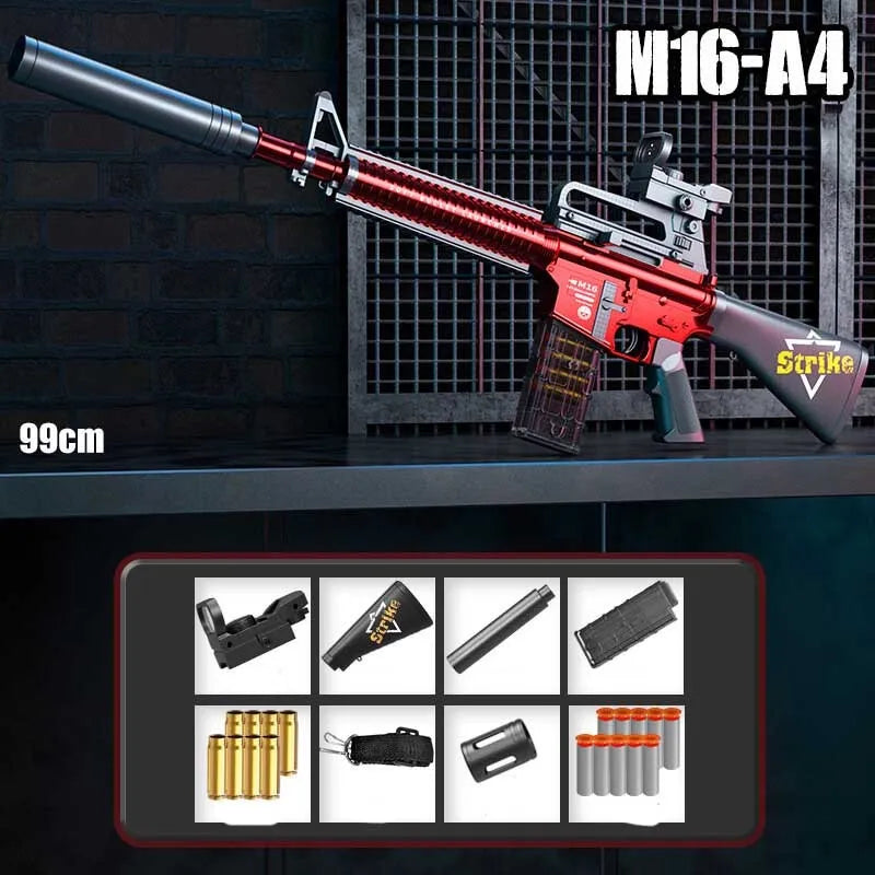 Bolt Action Shell Ejecting M16A4 Nerf Rifle