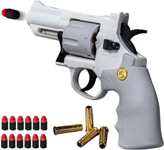 White ZP-5 Western Revolver Nerf Guns