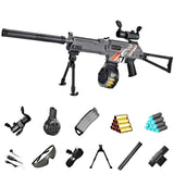 Gray AK-74U Nerf Blaster Toys Dual Magazine