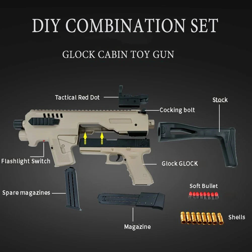Sand Glock Gun Realistic Nerf SMG