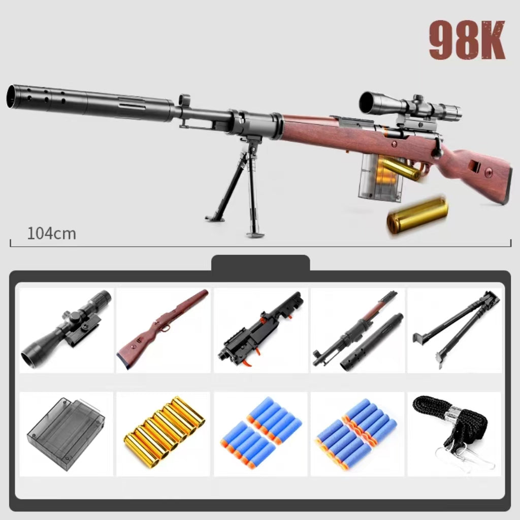 LC Sniper Kar98k Nerf Gun With Tactical Sling