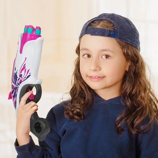 Pink 5 Rounds Turntable Pistol Nerf Guns