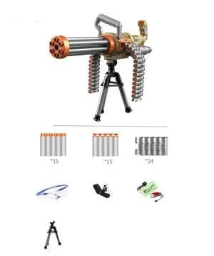 Metal Electric Belt Fed Nerf Gatling Gun