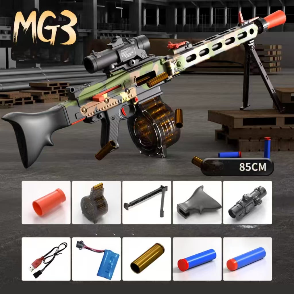 MG3 Foam Dart Blaster Nerf Machine Gun
