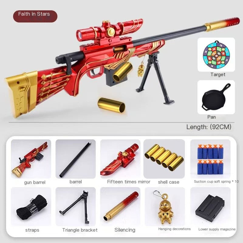 Red M24 Nerf Gun Sniper With Cute Charm