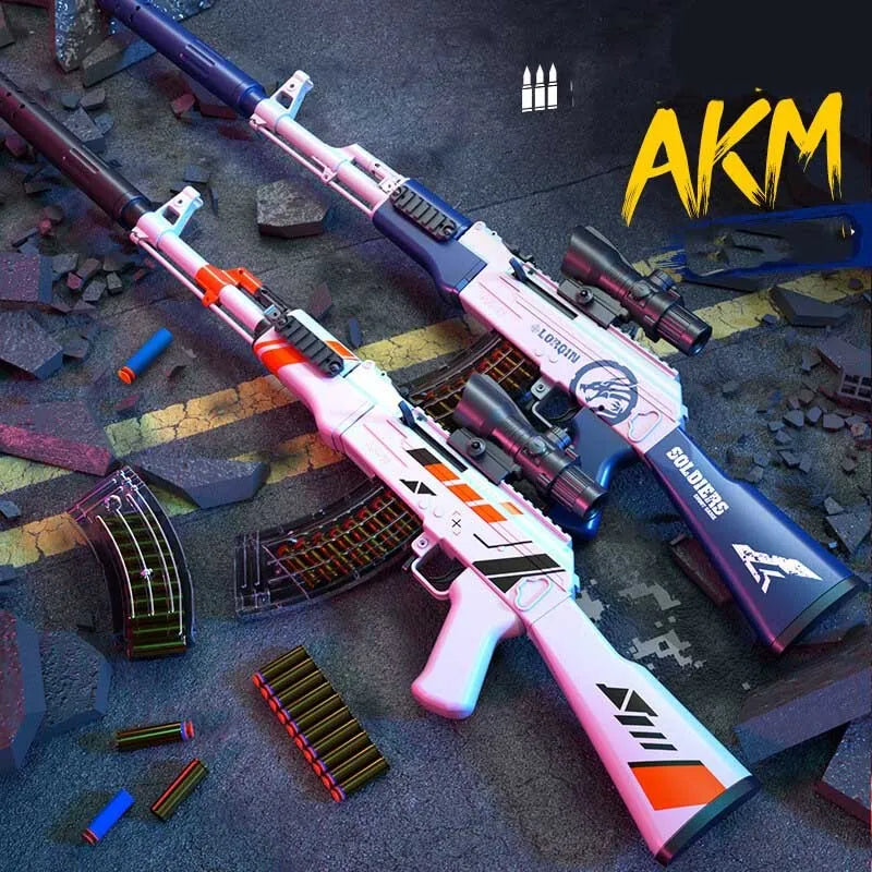 AKM 39.4 Inches Manual Shell Ejecting Nerf Rifle