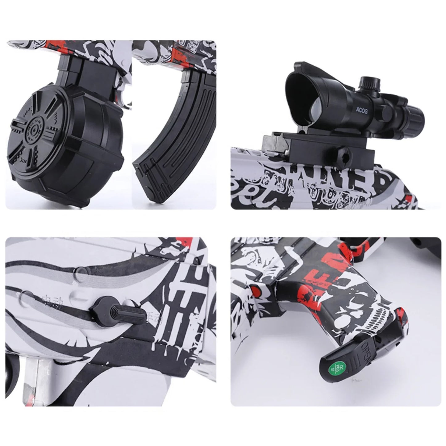 Graffiti Dual Clip Automatic AK 47 Gel Blaster