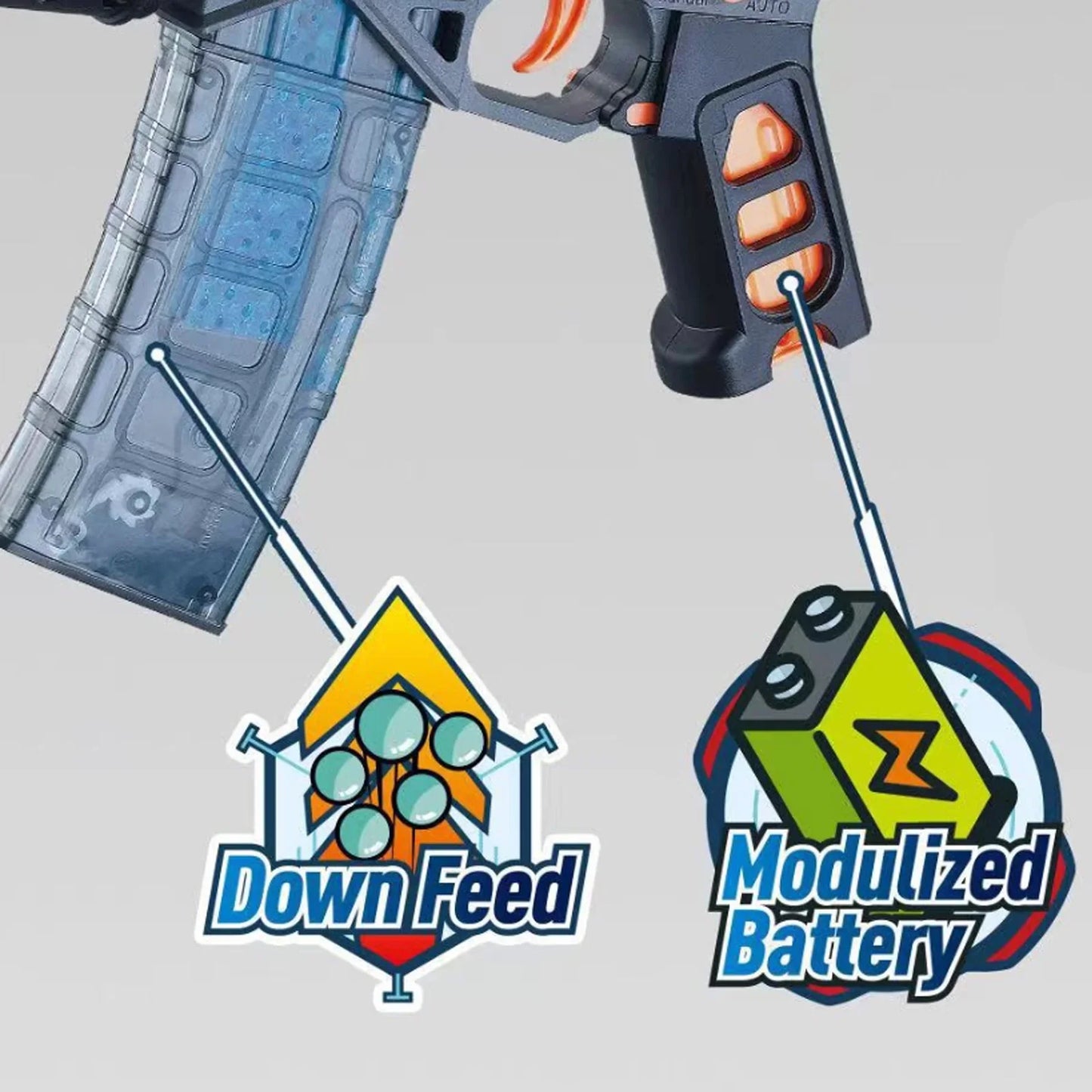 MK7 Folding Semi Auto SMG Gel Blaster