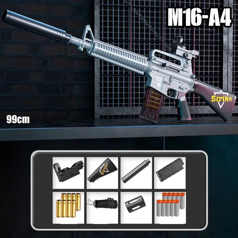 Bolt Action Shell Ejecting M16A4 Nerf Rifle