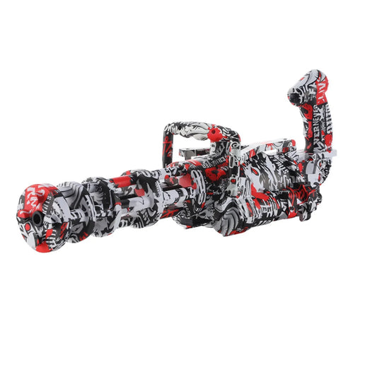 Skull Graffiti Gel Blaster Minigun With Tripod