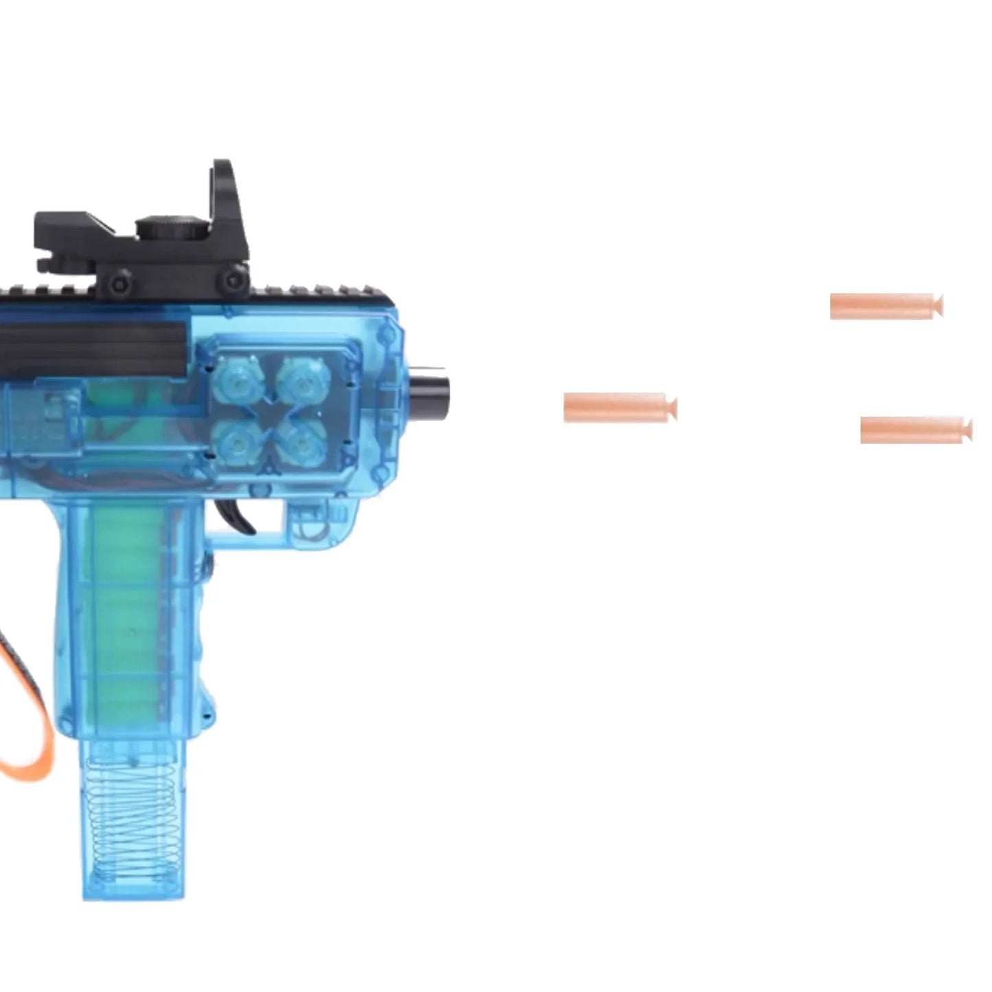 Mini Transparent UZI Gun Electric Nerf SMG