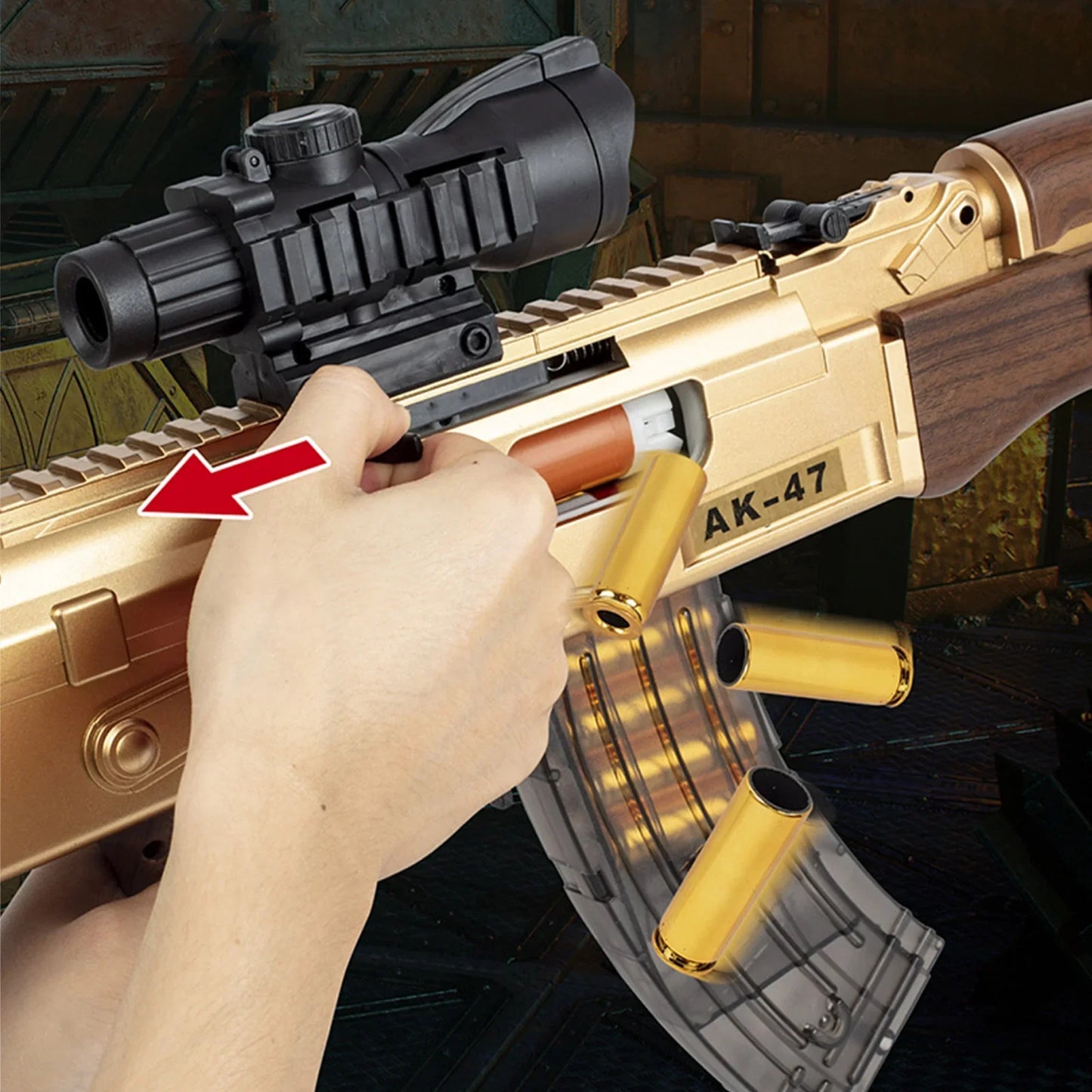AK47 Nerf Gun Shell Ejecting Three Firing Modes