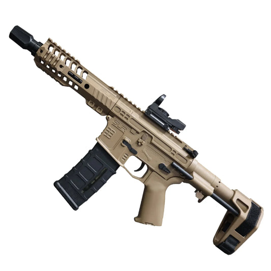 SBL Tan SLR SMG Gel Blaster With Tactical Rail