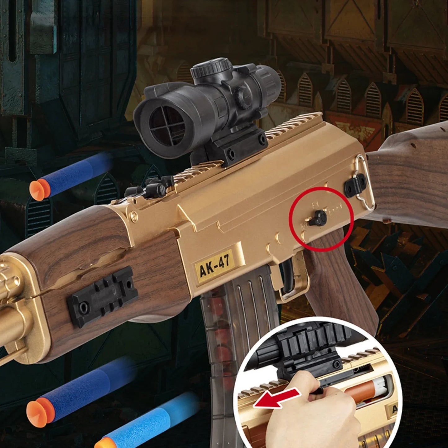 AK47 Nerf Gun Shell Ejecting Three Firing Modes