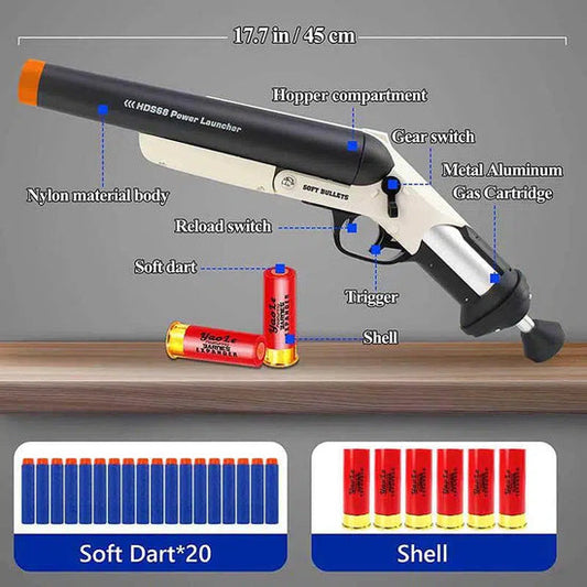 HDS68 Pump Action Nerf Shotgun With Gas Cylinder