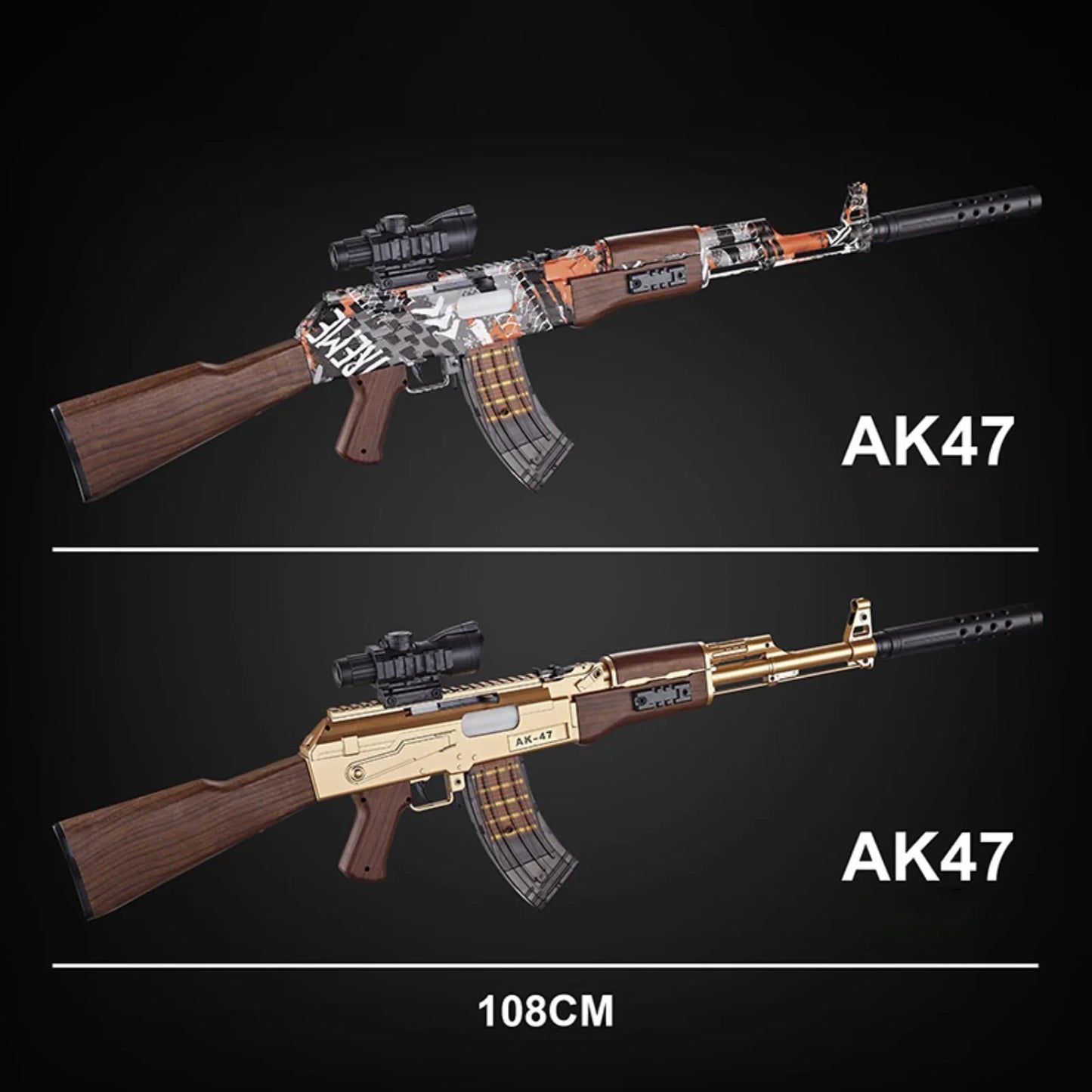AK47 Nerf Gun Shell Ejecting Three Firing Modes