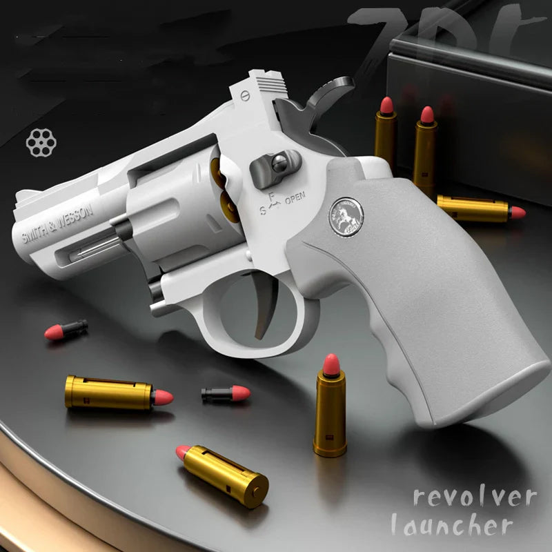 White ZP-5 Western Revolver Nerf Guns
