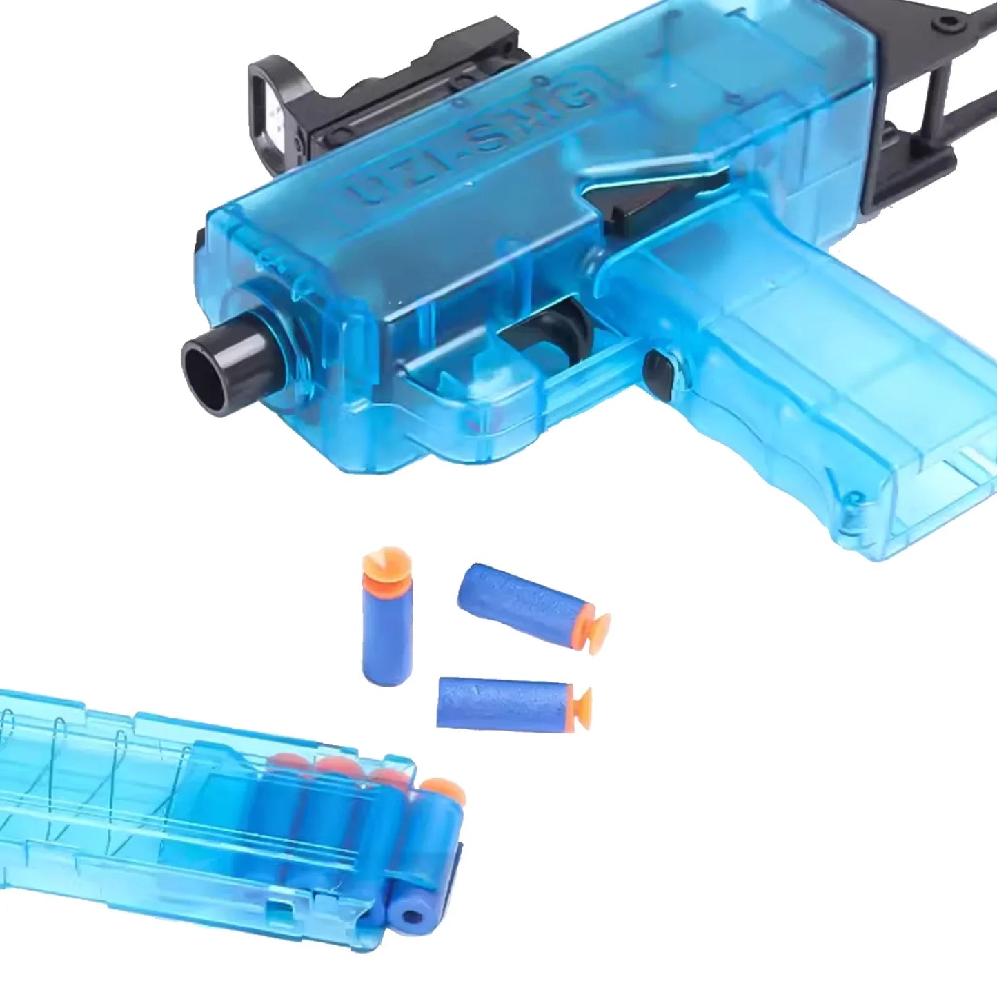 Mini Transparent UZI Gun Electric Nerf SMG
