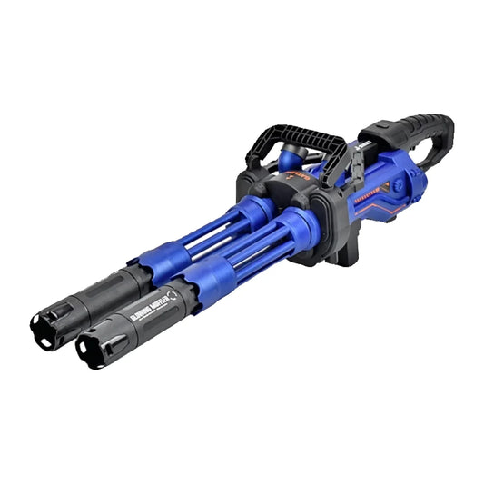 Blue Rotating Double-Barreled Gatling Gel Blaster