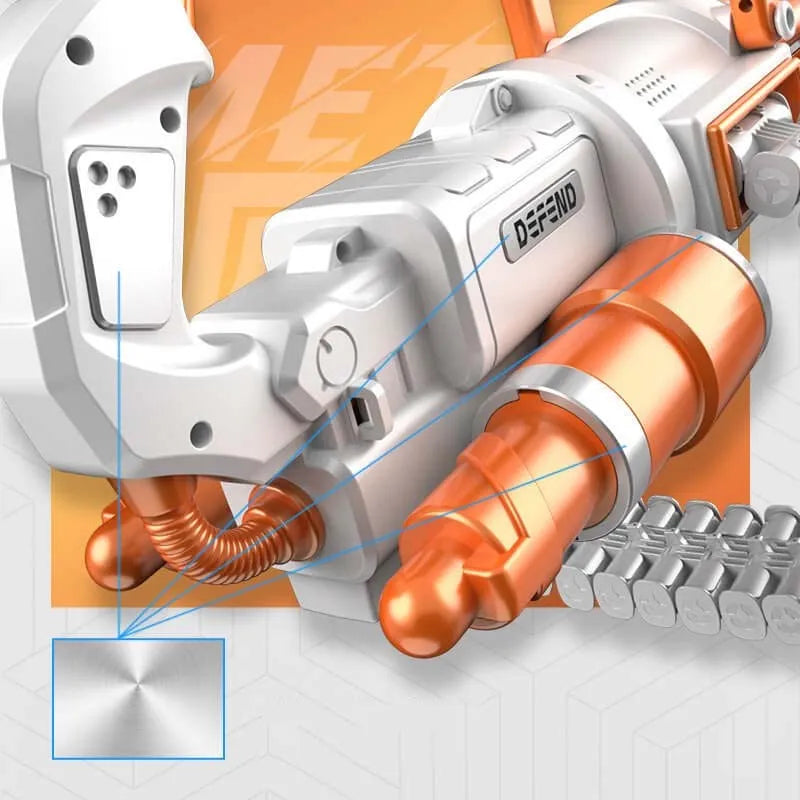 Metal Electric Belt Fed Nerf Gatling Gun