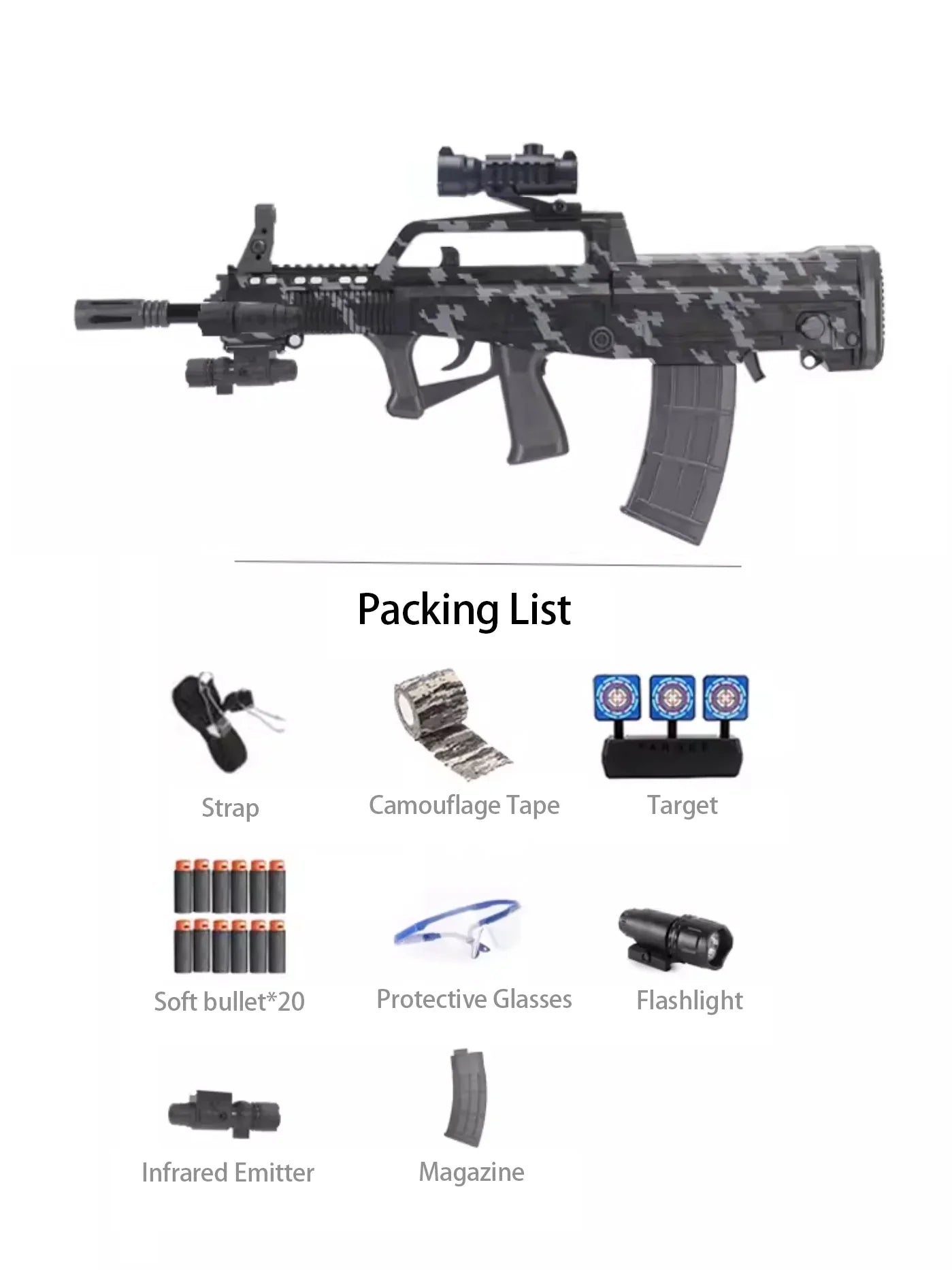 QBZ-95 Assault Electric Nerf Gun With Scope