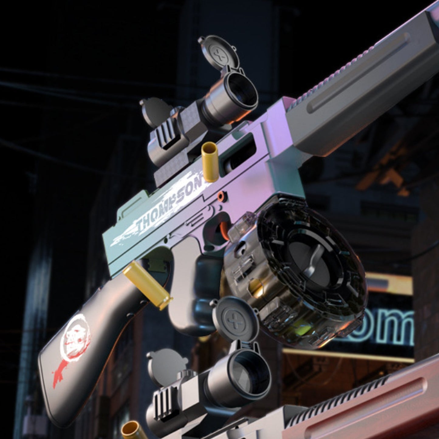 Tommy Submachine Gun Shell Ejecting Nerf SMG
