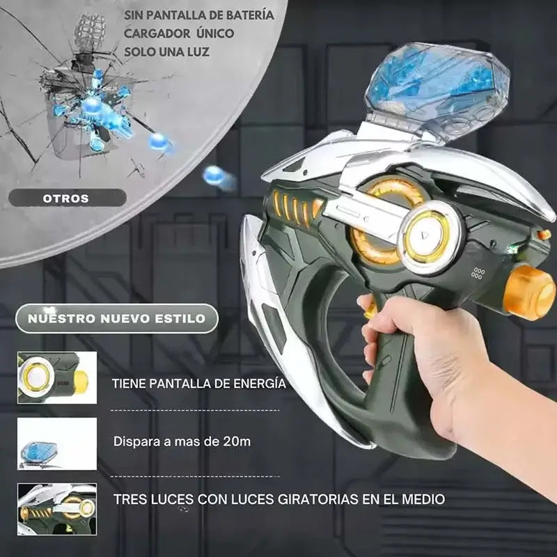 Space Sentinel Sci-Fi Pistol Orbeez Gun With LED Light