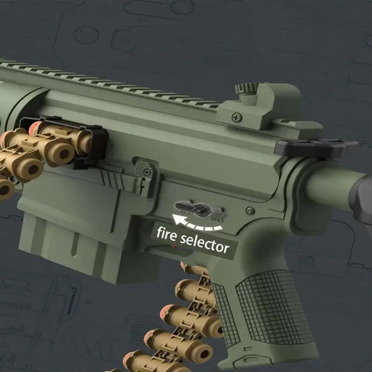 Belt-Fed Automatic Gatling Nerf Gun With Tripod