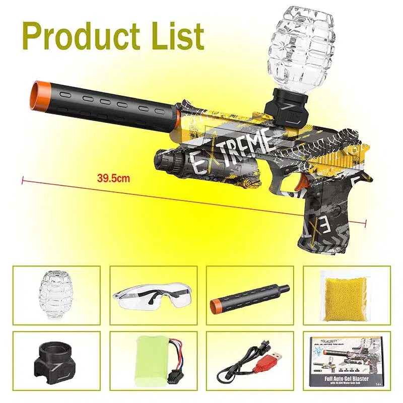 Graffiti Desert Eagle Gel Blaster Pistol With hopper Fed