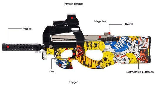 Dual Modes Graffiti P90 SMG Orbeez Gun