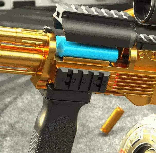 HD AK74U Toy Gun Shell Ejecting Nerf Rifle