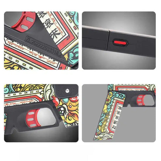 Chinese Style Lifecard Folding Nerf Gun Handgun