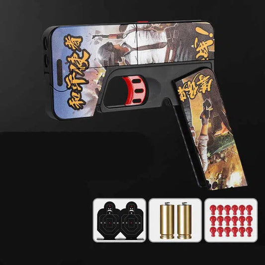 Chinese Style Lifecard Folding Nerf Gun Handgun