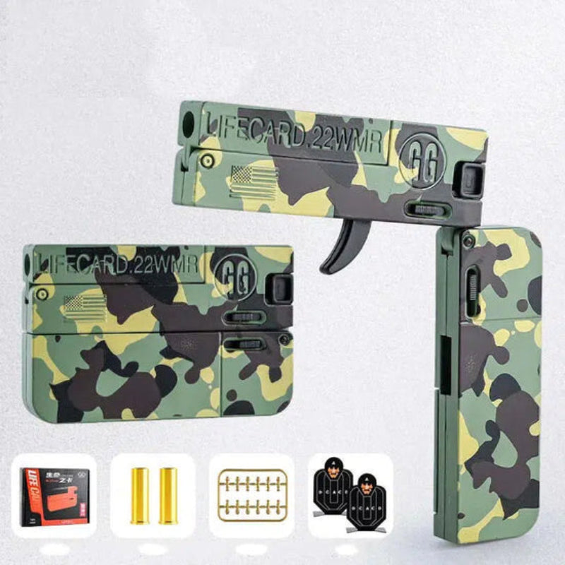 LifeCard Alloy Folding Nerf Pistol Toy Gun