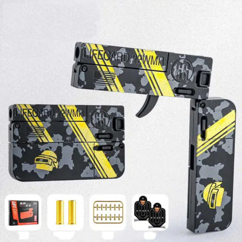 LifeCard Alloy Folding Nerf Pistol Toy Gun