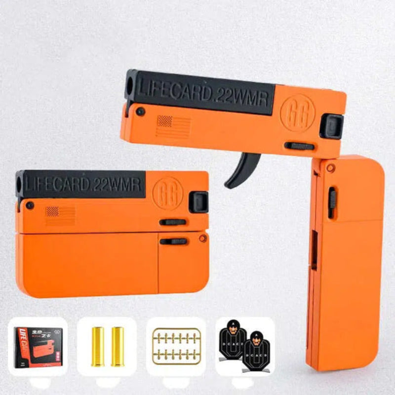 LifeCard Alloy Folding Nerf Pistol Toy Gun