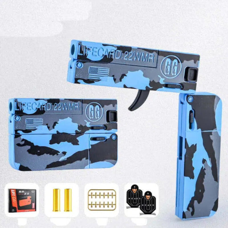 LifeCard Alloy Folding Nerf Pistol Toy Gun